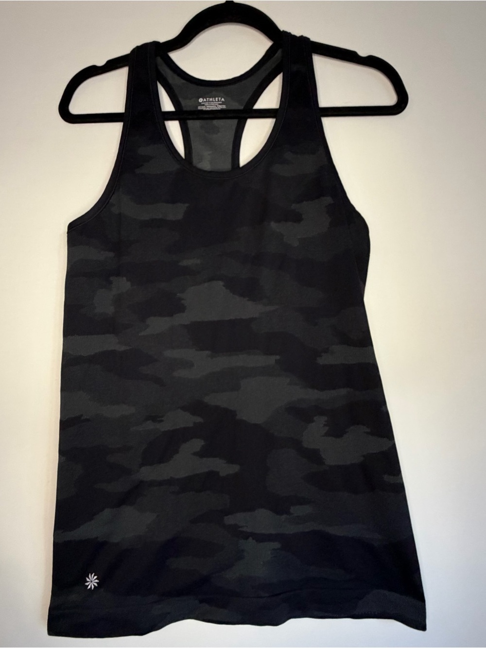 Athleta black camo tank top Size S